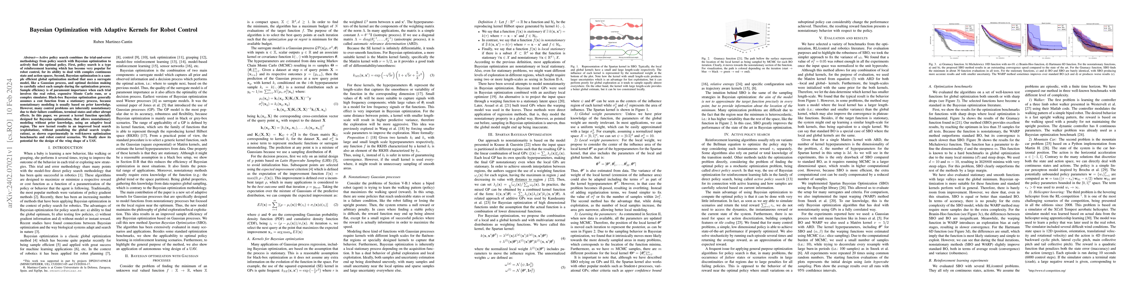 Thumbnail for Bayesian Optimization with Adaptive Kernels for Robot Control