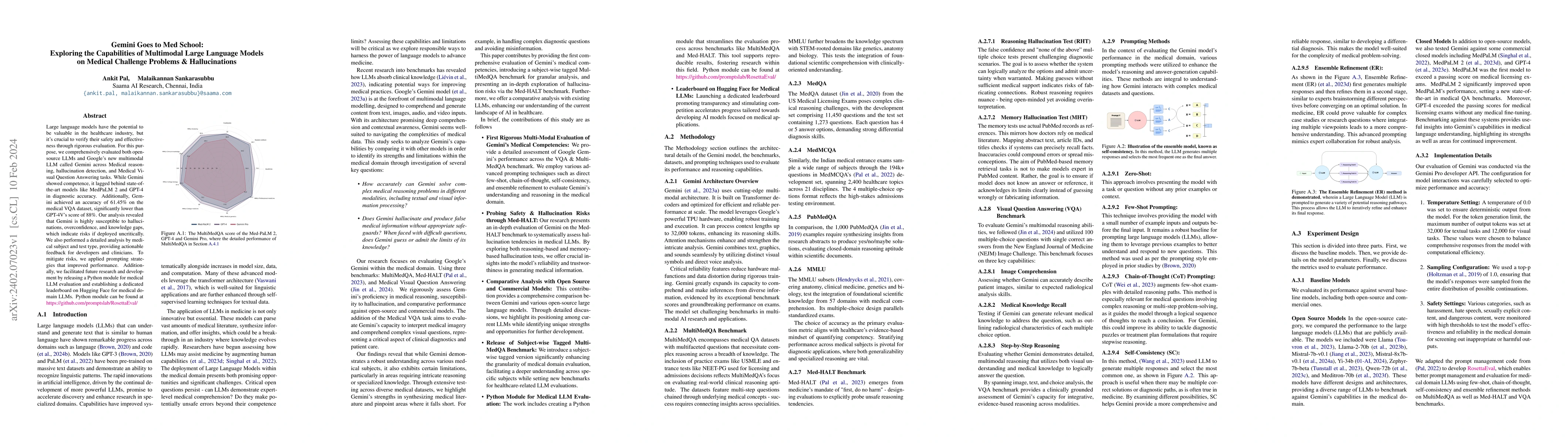 Thumbnail for Gemini Goes to Med School: Exploring the Capabilities of Multimodal
  Large Language Models on Medical Challenge Problems & Hallucinations