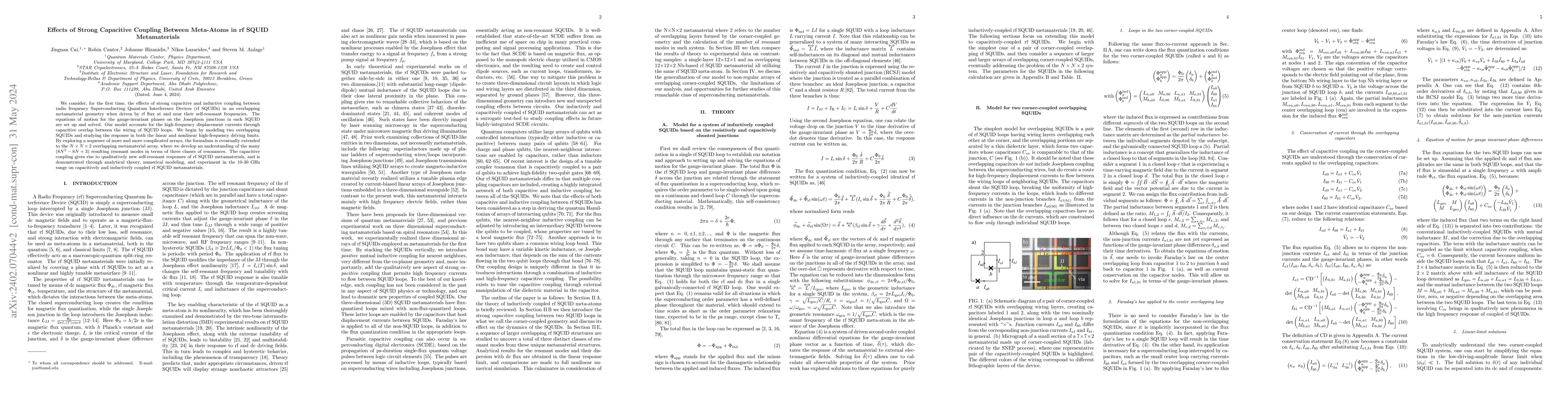 Thumbnail for Effects of Strong Capacitive Coupling Between Meta-Atoms in rf SQUID
  Metamaterials
