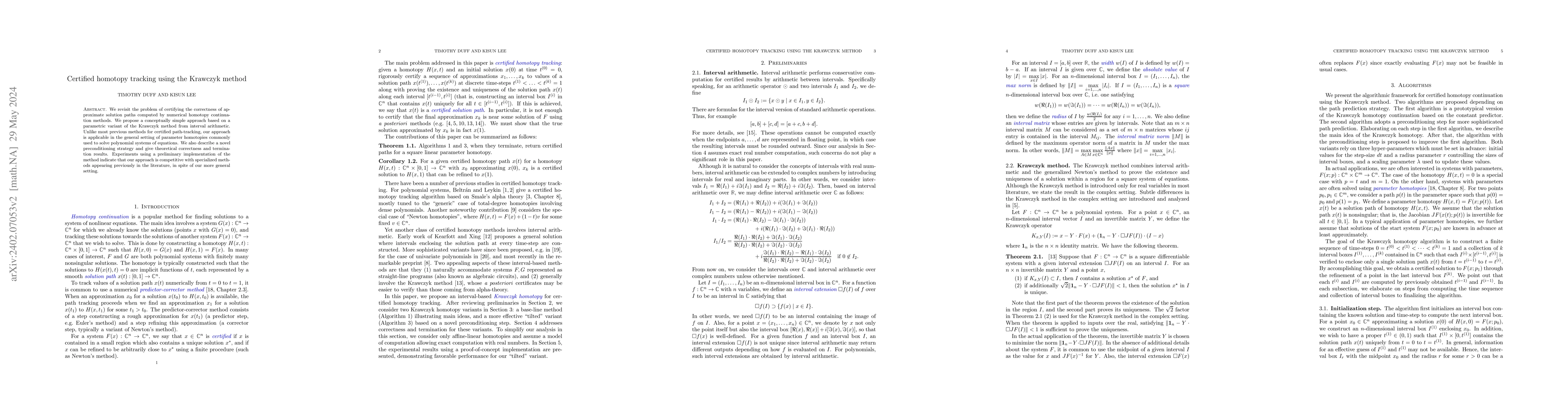 Thumbnail for Certified homotopy tracking using the Krawczyk method