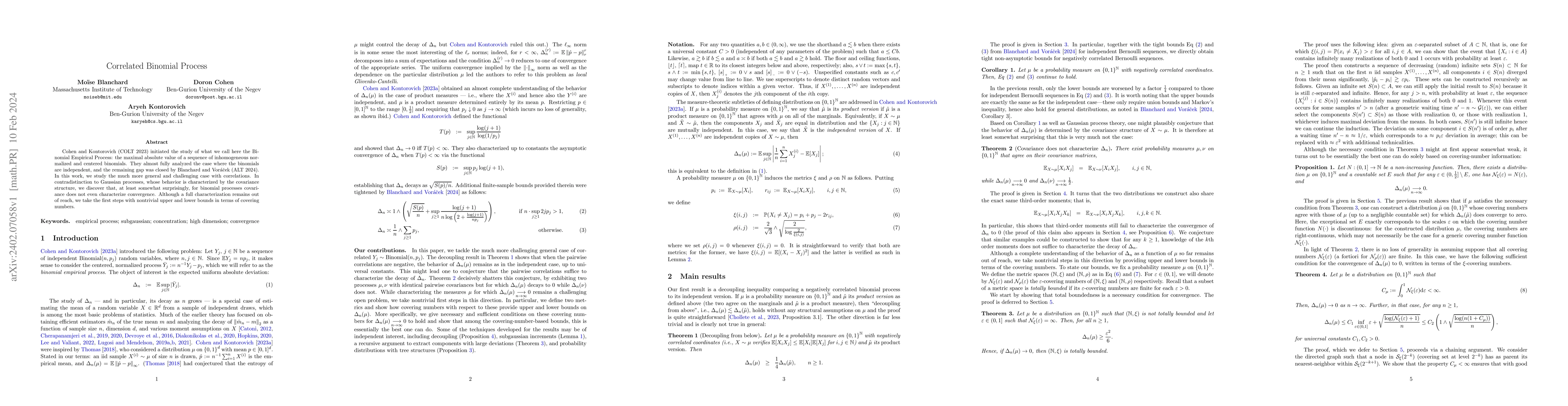 Thumbnail for Correlated Binomial Process