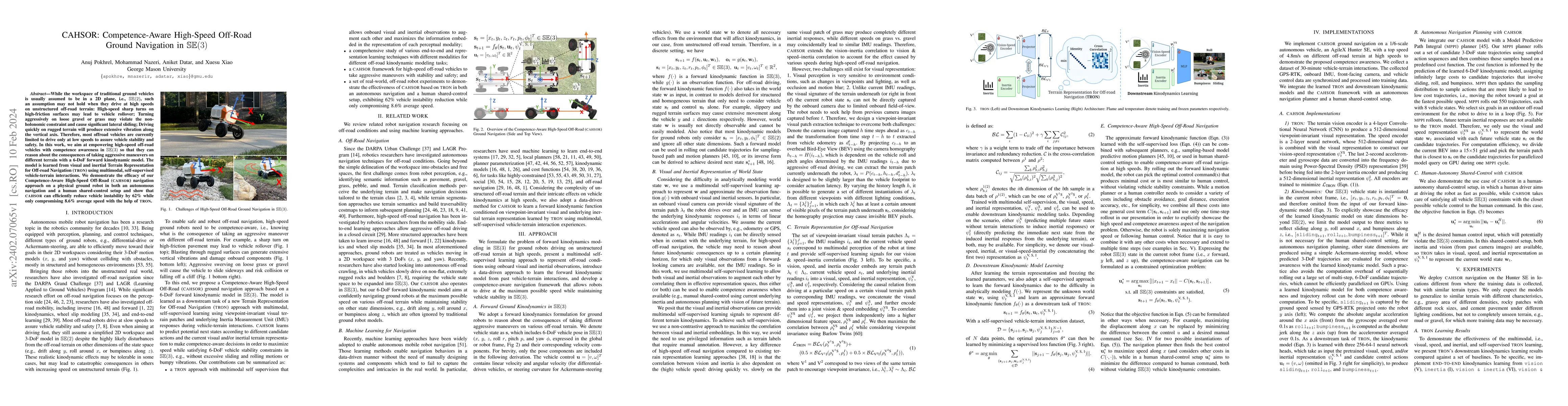 Thumbnail for CAHSOR: Competence-Aware High-Speed Off-Road Ground Navigation in SE(3)