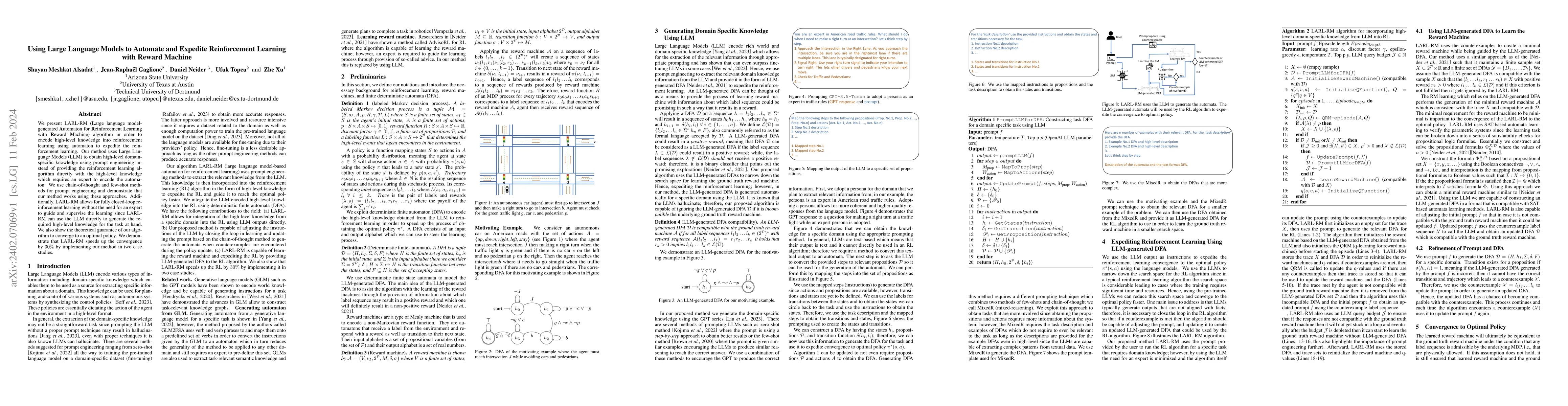 Thumbnail for Using Large Language Models to Automate and Expedite Reinforcement
  Learning with Reward Machine