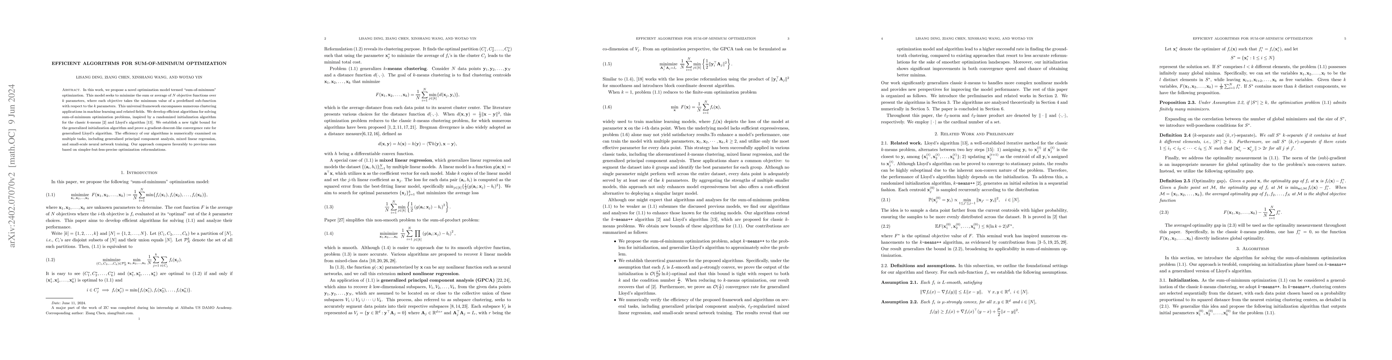 Thumbnail for Efficient Algorithms for Sum-of-Minimum Optimization