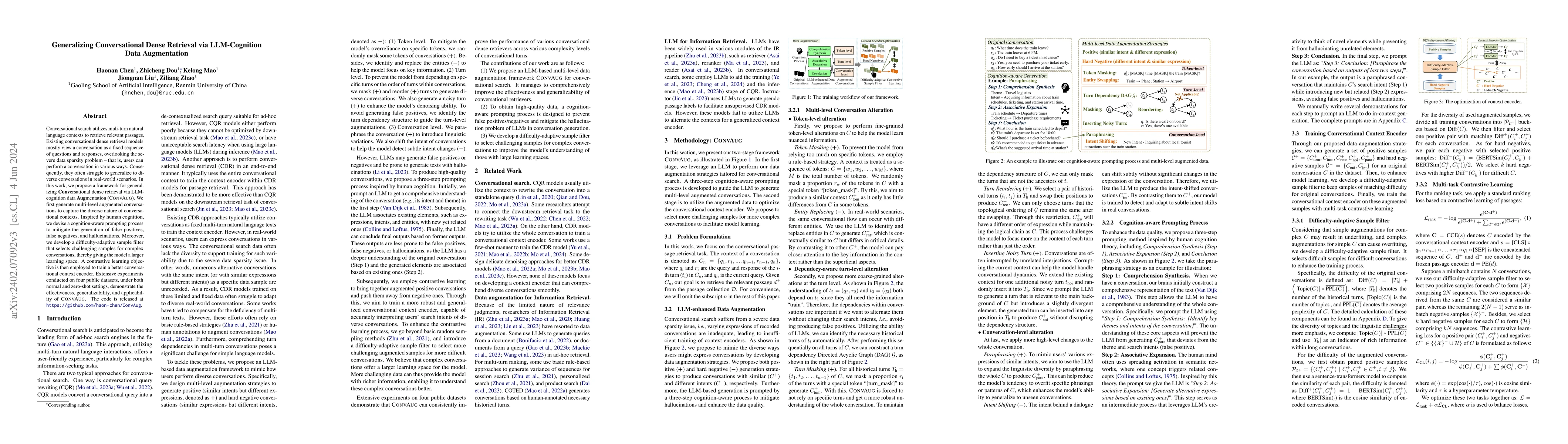 Thumbnail for Generalizing Conversational Dense Retrieval via LLM-Cognition Data
  Augmentation