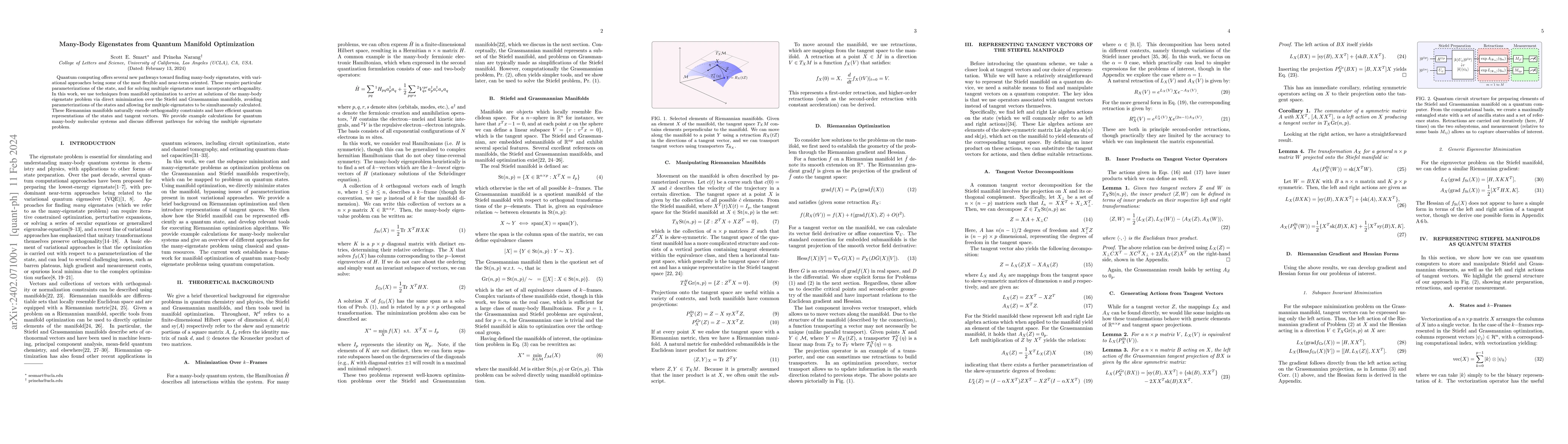 Thumbnail for Many-Body Eigenstates from Quantum Manifold Optimization