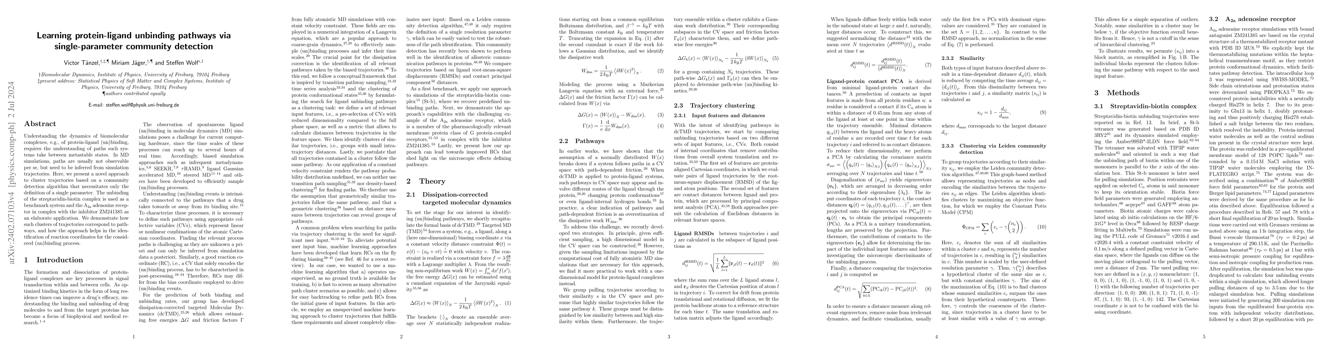 Thumbnail for Learning protein-ligand unbinding pathways via single-parameter
  community detection