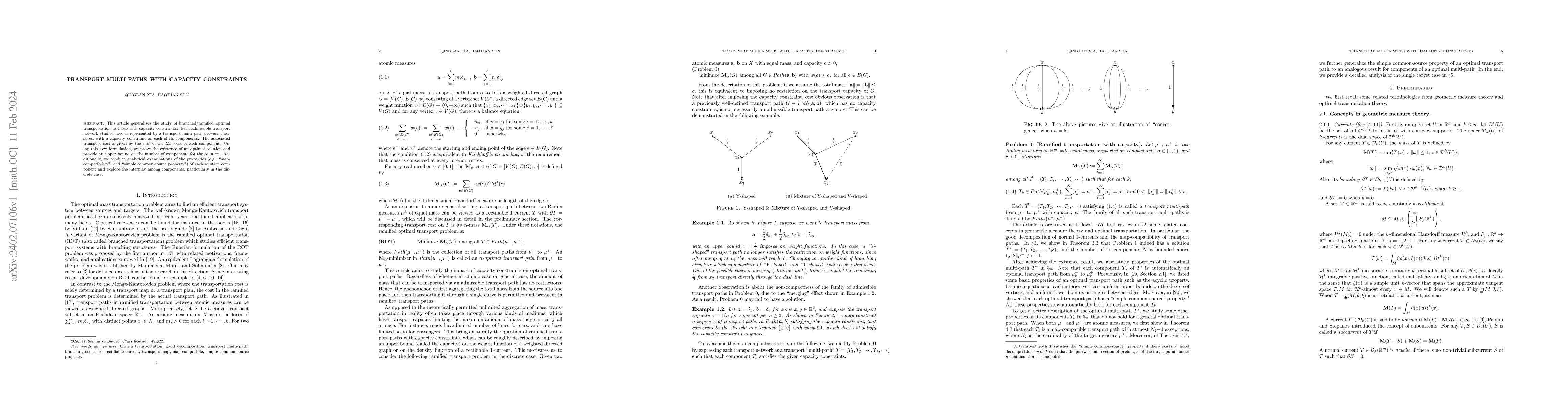 Thumbnail for Transport multi-paths with capacity constraints