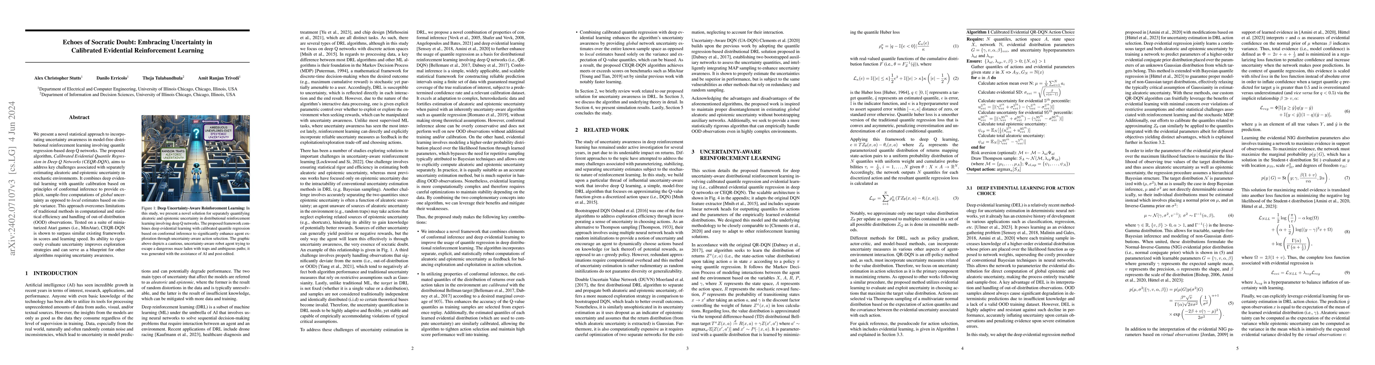 Thumbnail for Echoes of Socratic Doubt: Embracing Uncertainty in Calibrated Evidential
  Reinforcement Learning