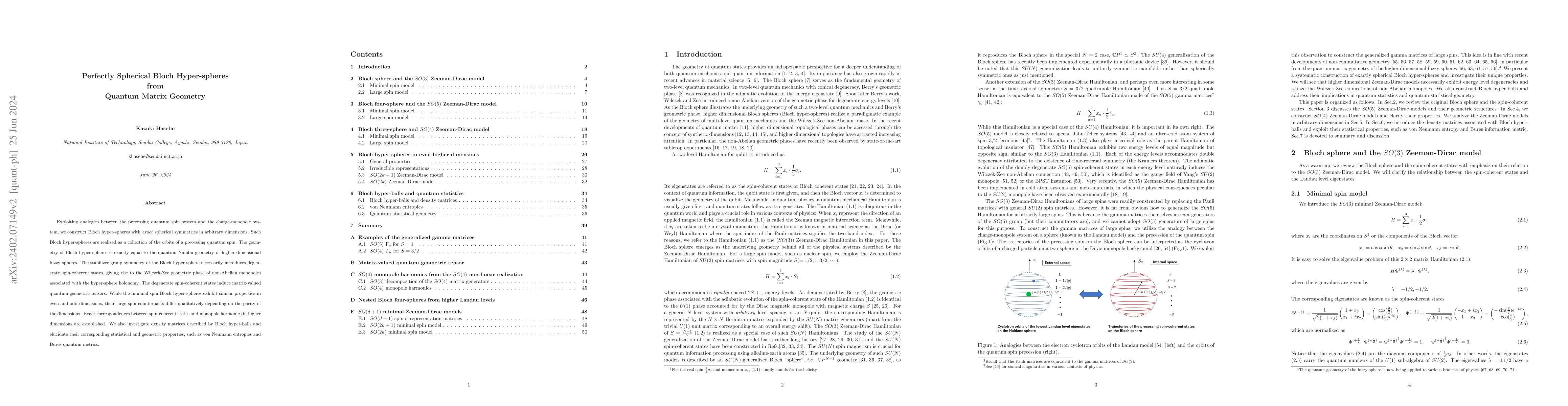 Thumbnail for Perfectly Spherical Bloch Hyper-spheres from Quantum Matrix Geometry
