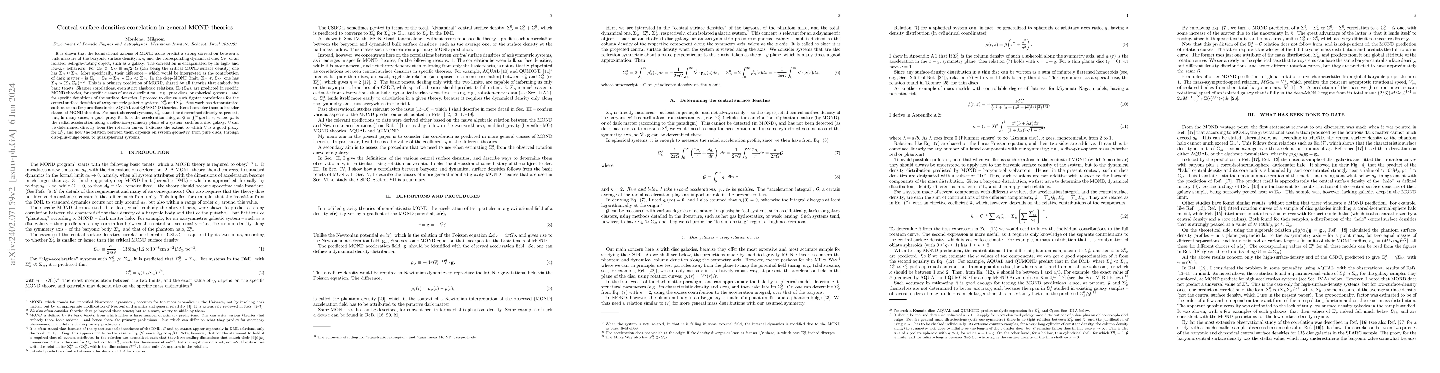 Thumbnail for Central-surface-densities correlation in general MOND theories