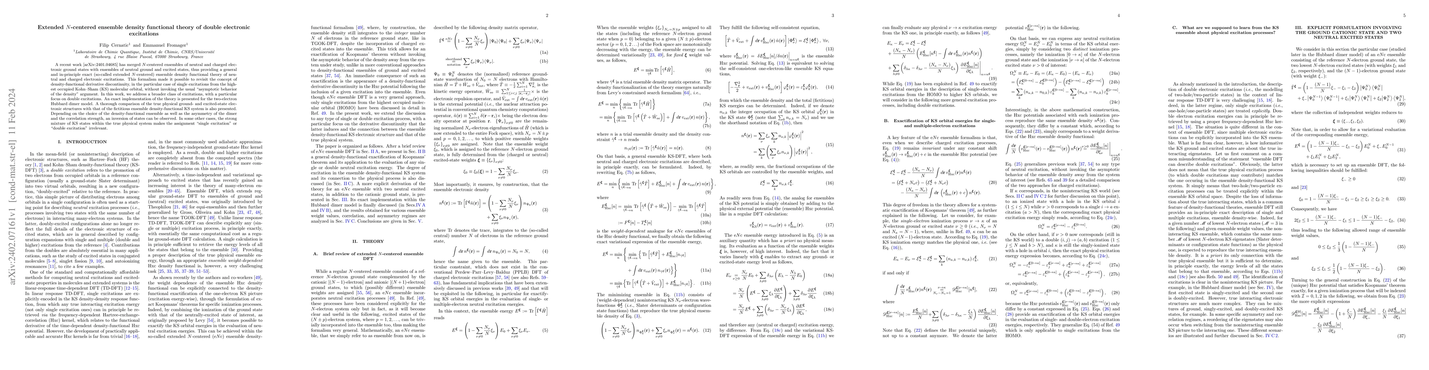 Thumbnail for Extended $N$-centered ensemble density functional theory of double
  electronic excitations