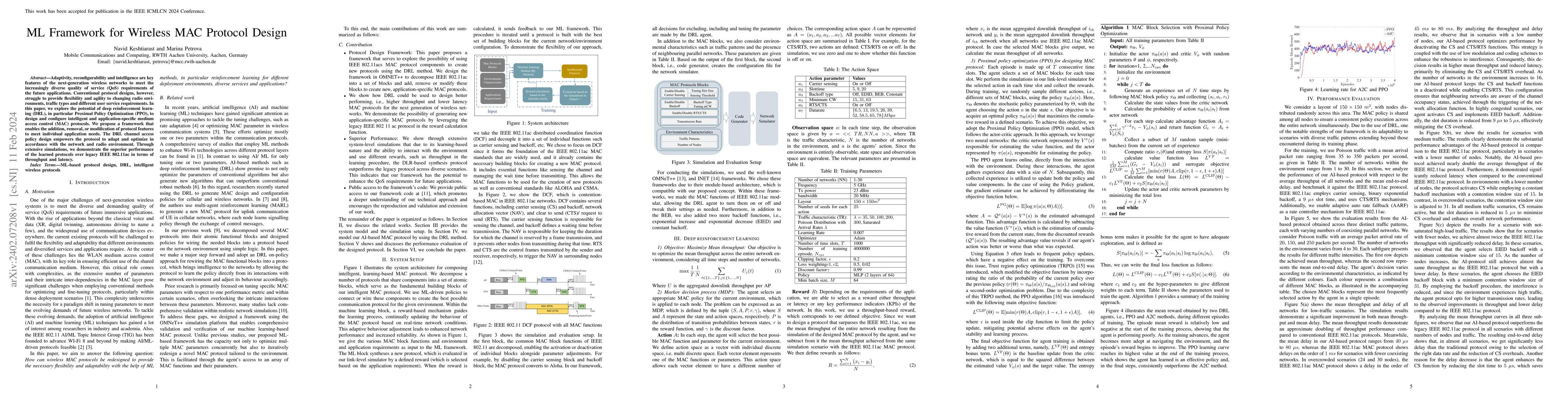 Thumbnail for ML Framework for Wireless MAC Protocol Design