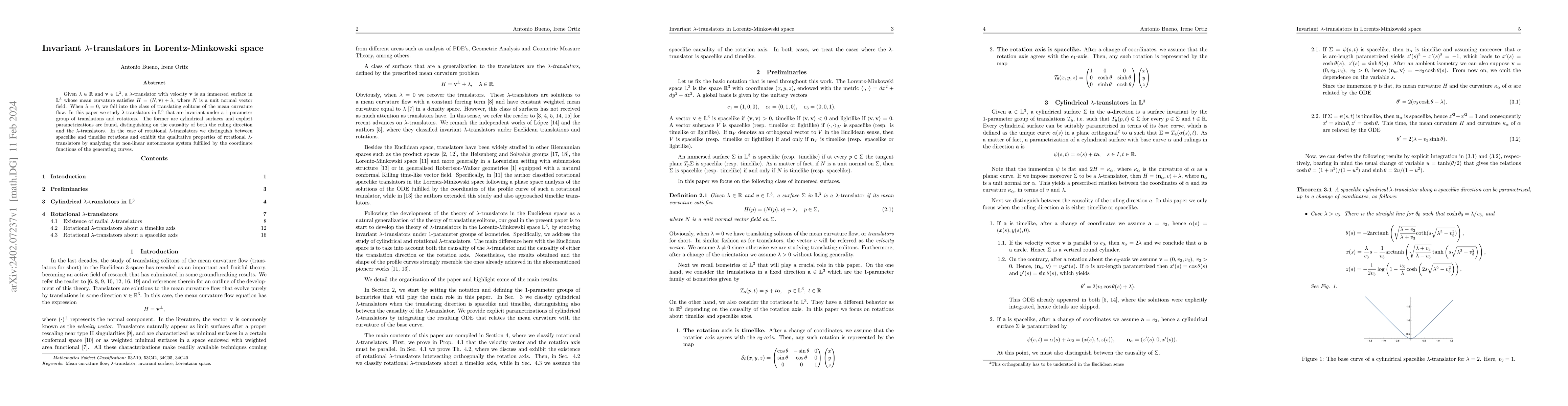 Thumbnail for Invariant $\lambda$-translators in Lorentz-Minkowski space
