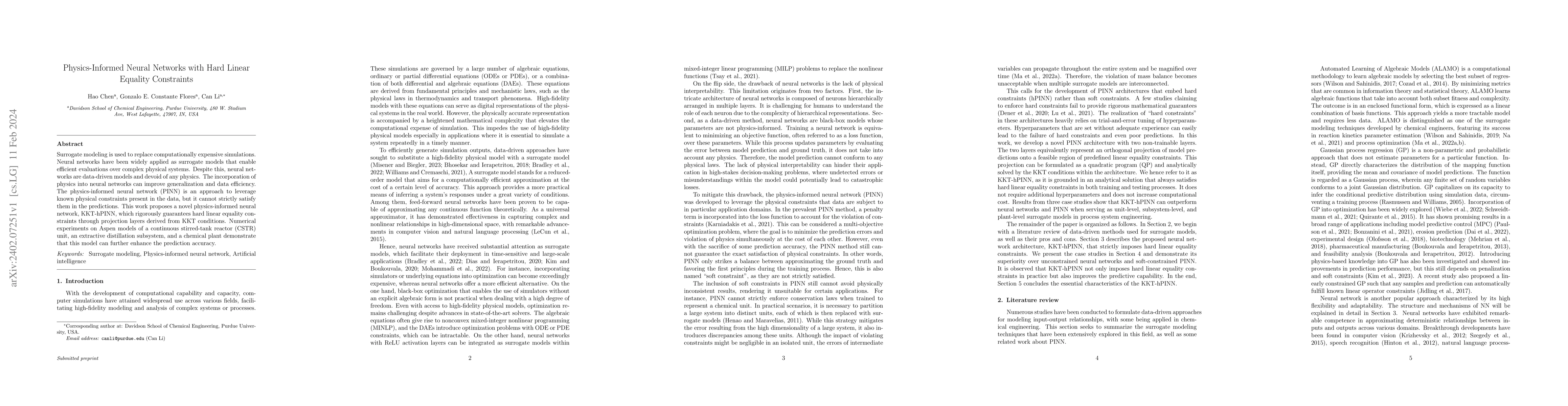 Thumbnail for Physics-Informed Neural Networks with Hard Linear Equality Constraints