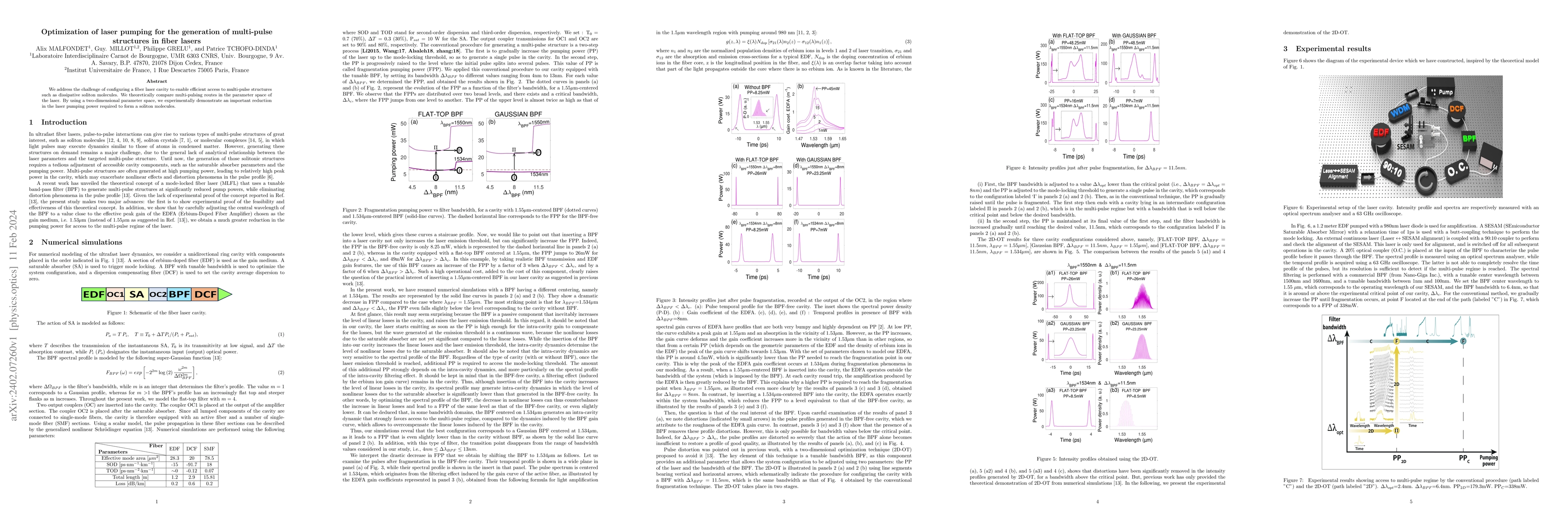 Thumbnail for Optimization of laser pumping for the generation of multi-pulse
  structures in fiber lasers