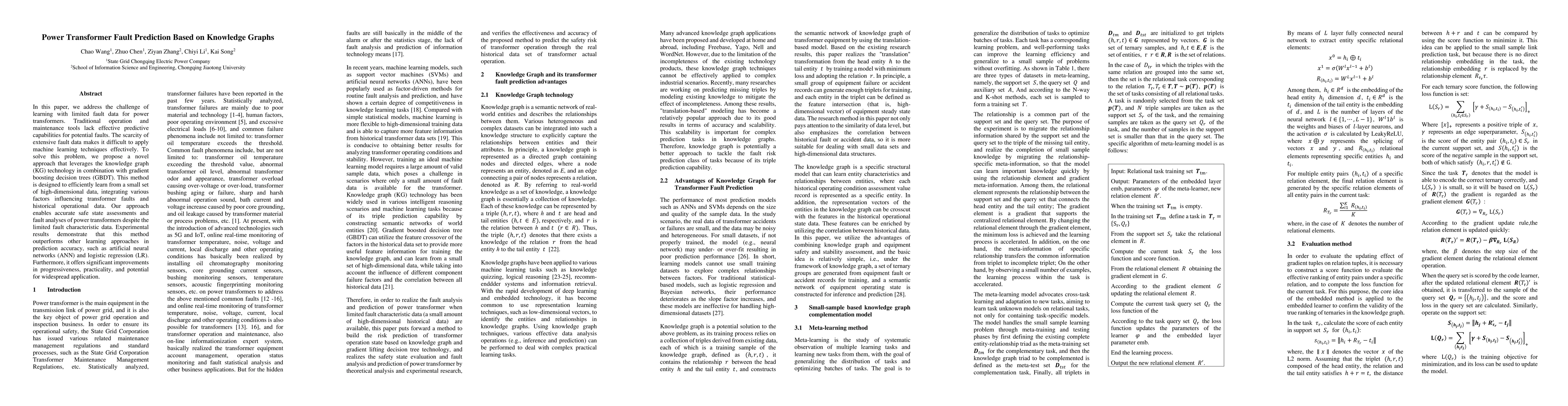 Thumbnail for Power Transformer Fault Prediction Based on Knowledge Graphs