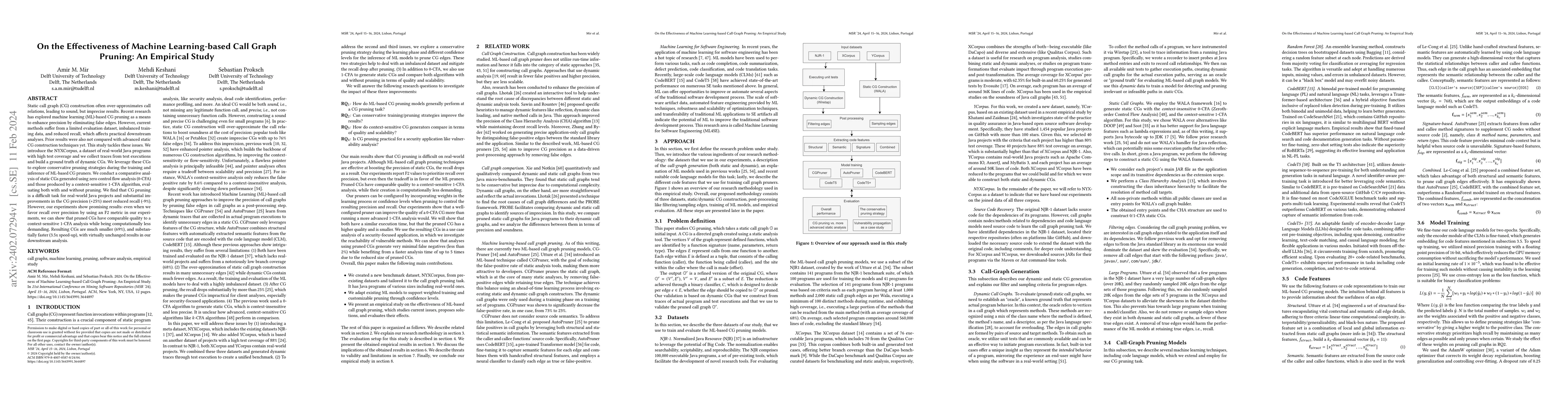 Thumbnail for On the Effectiveness of Machine Learning-based Call Graph Pruning: An
  Empirical Study