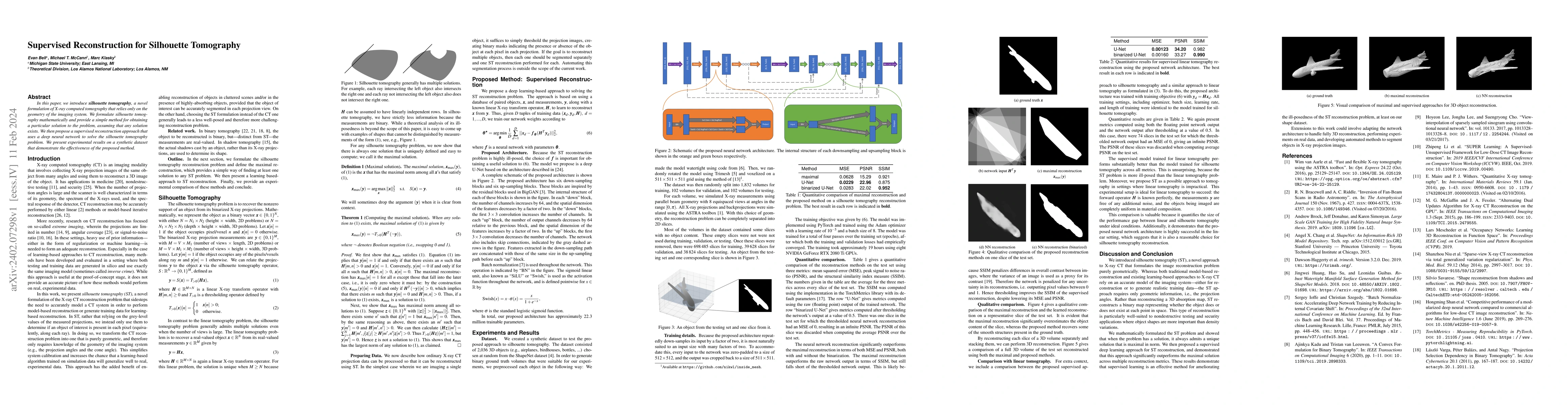 Thumbnail for Supervised Reconstruction for Silhouette Tomography