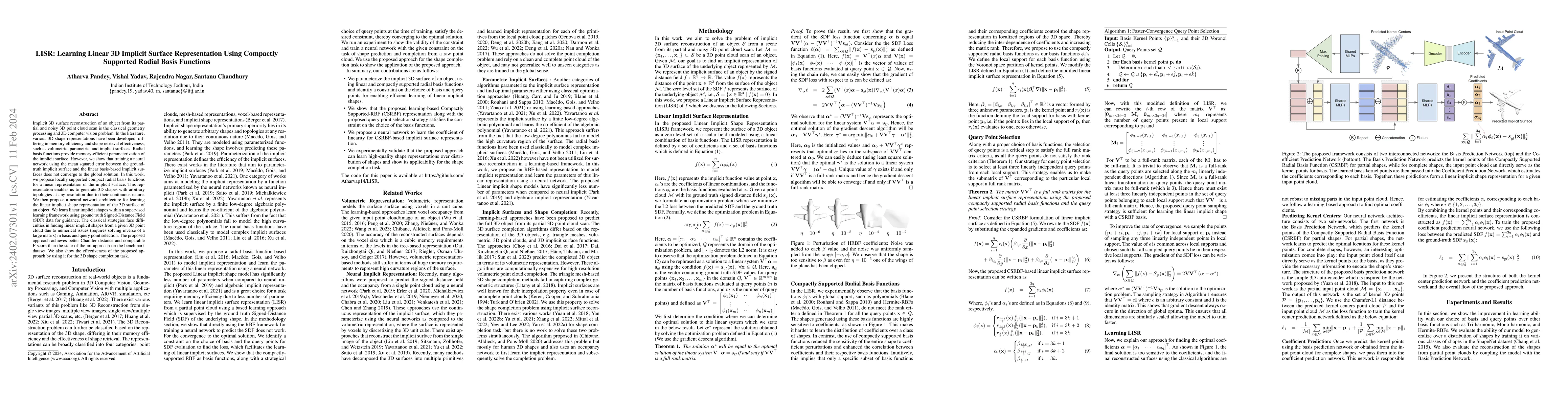 Thumbnail for LISR: Learning Linear 3D Implicit Surface Representation Using Compactly
  Supported Radial Basis Functions