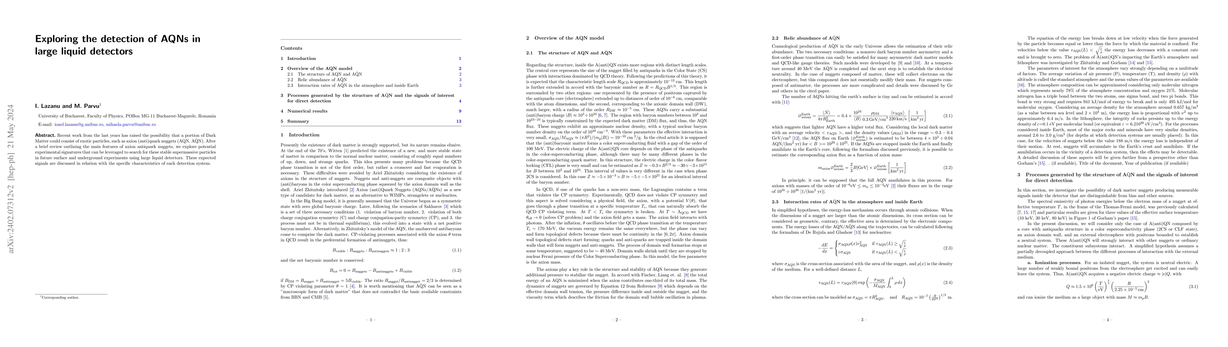 Thumbnail for Exploring the detection of AQNs in large liquid detectors