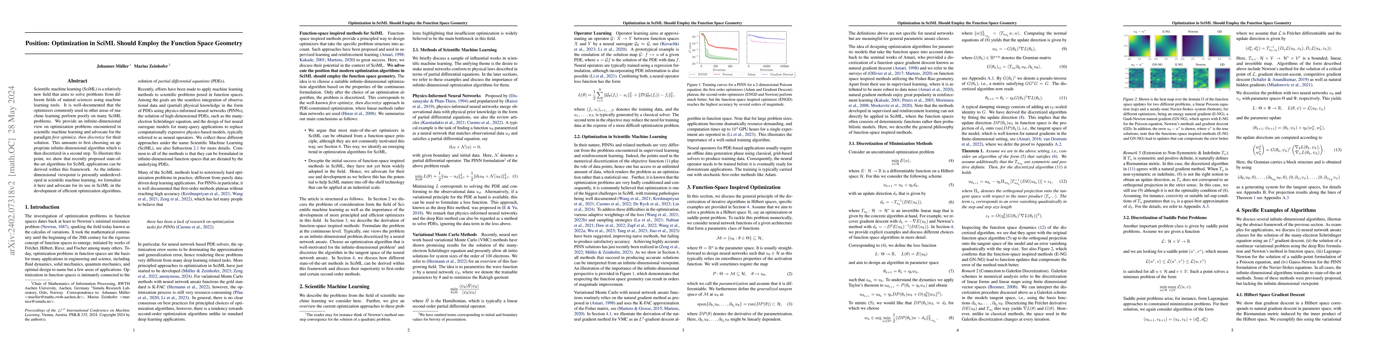Thumbnail for Position: Optimization in SciML Should Employ the Function Space
  Geometry