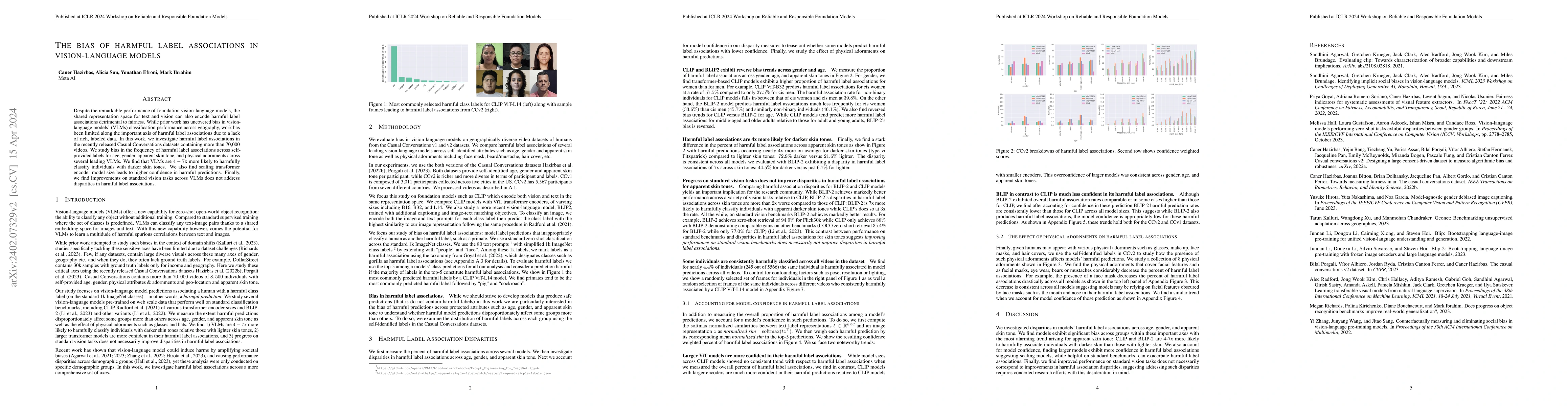 Thumbnail for The Bias of Harmful Label Associations in Vision-Language Models