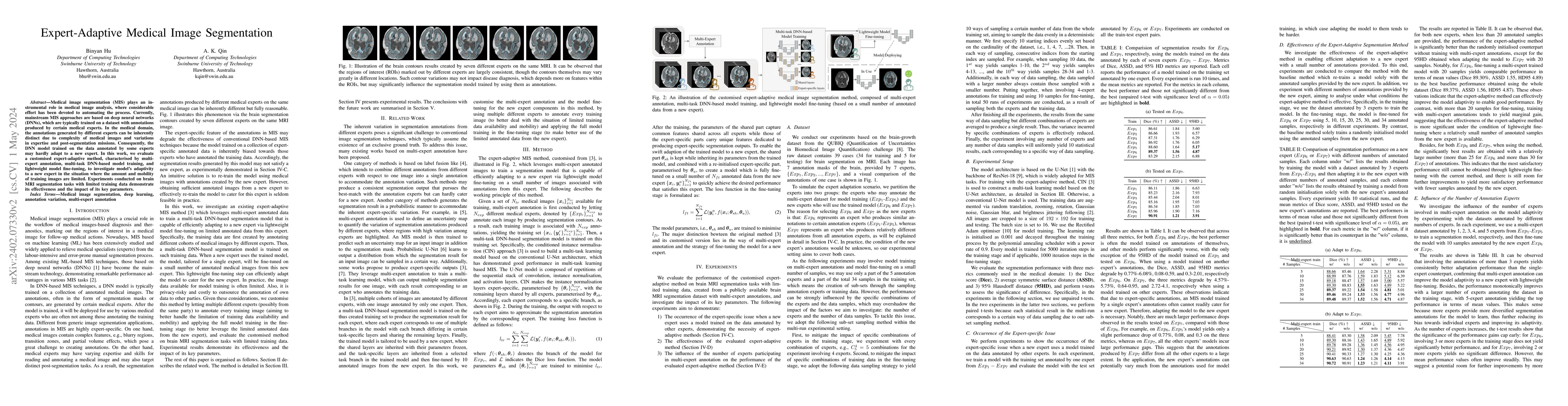 Thumbnail for Expert-Adaptive Medical Image Segmentation
