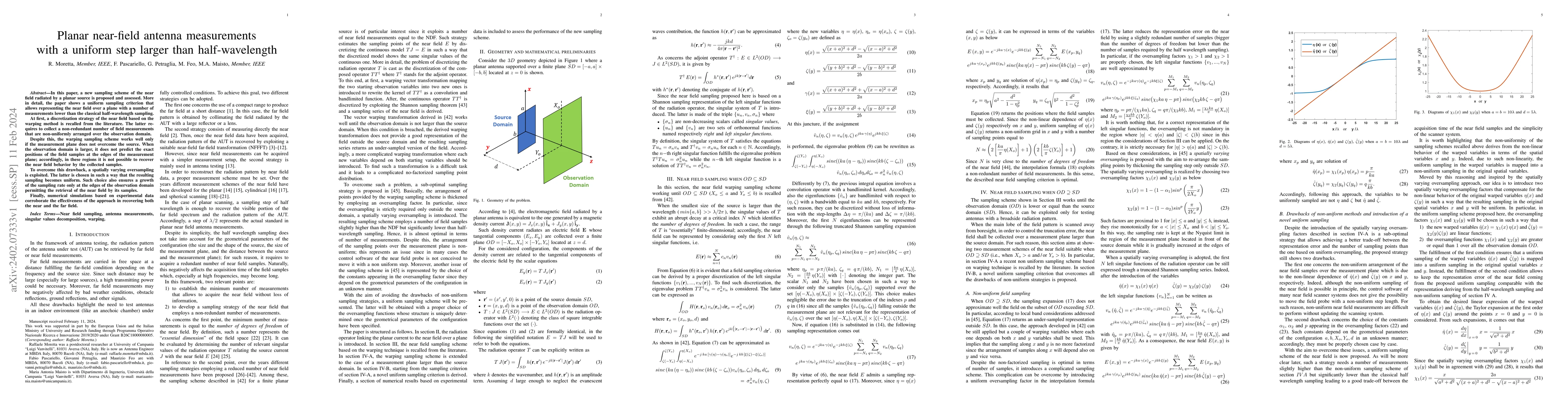 Thumbnail for Planar near-field antenna measurements with a uniform step larger than
  half-wavelength