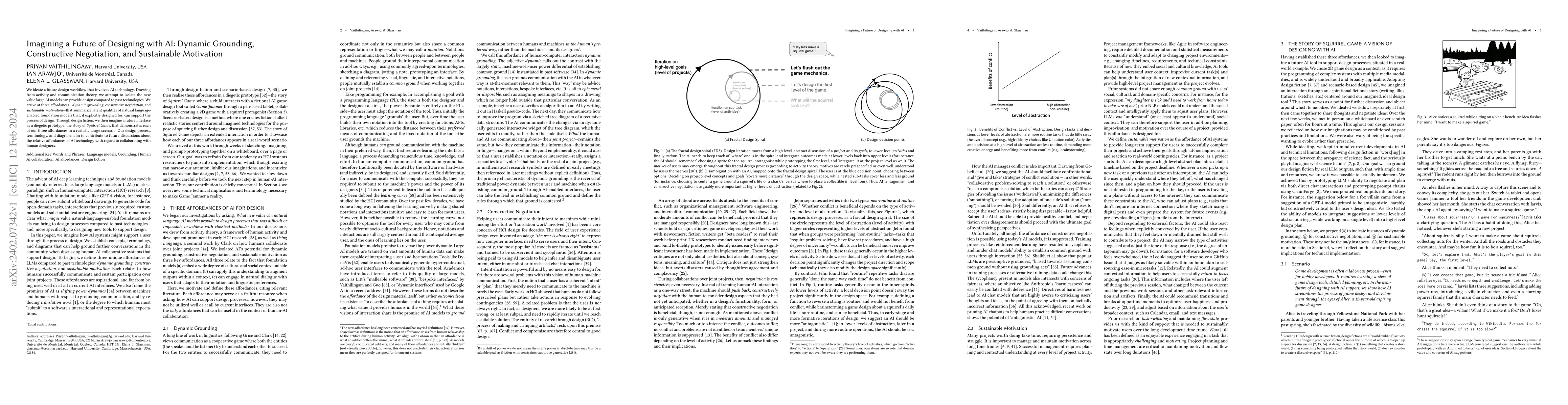 Thumbnail for Imagining a Future of Designing with AI: Dynamic Grounding, Constructive
  Negotiation, and Sustainable Motivation