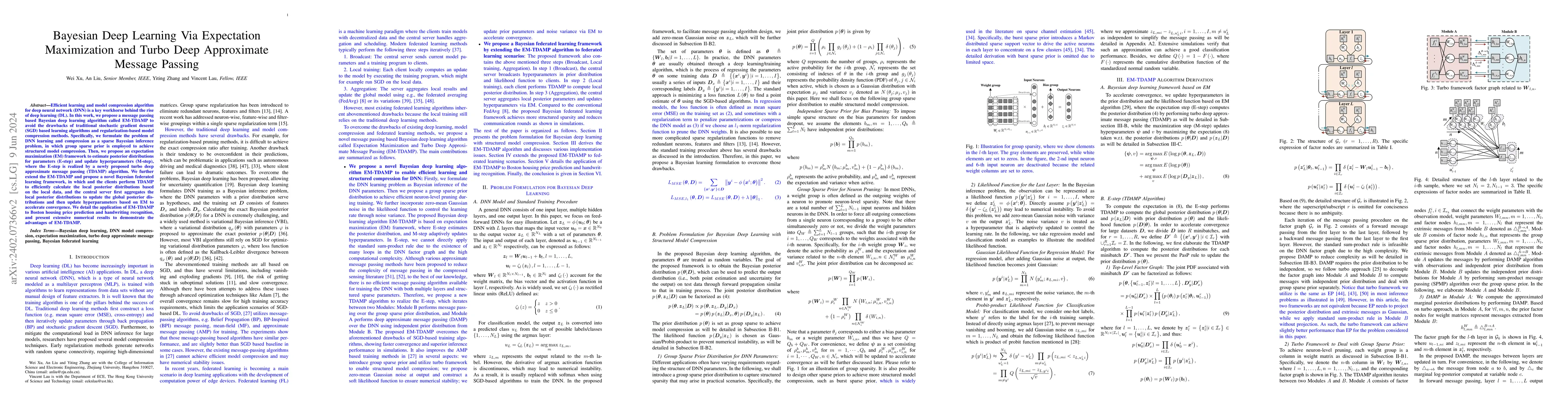 Thumbnail for Bayesian Deep Learning Via Expectation Maximization and Turbo Deep
  Approximate Message Passing