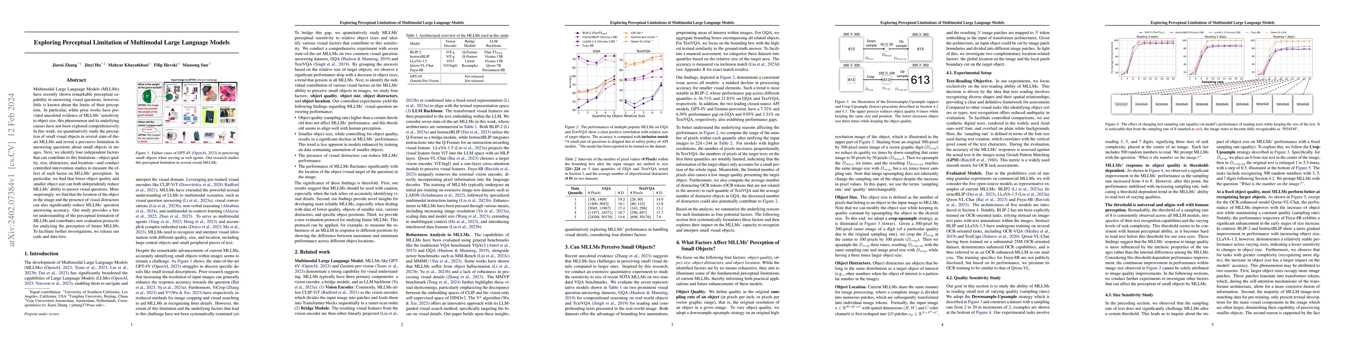 Thumbnail for Exploring Perceptual Limitation of Multimodal Large Language Models