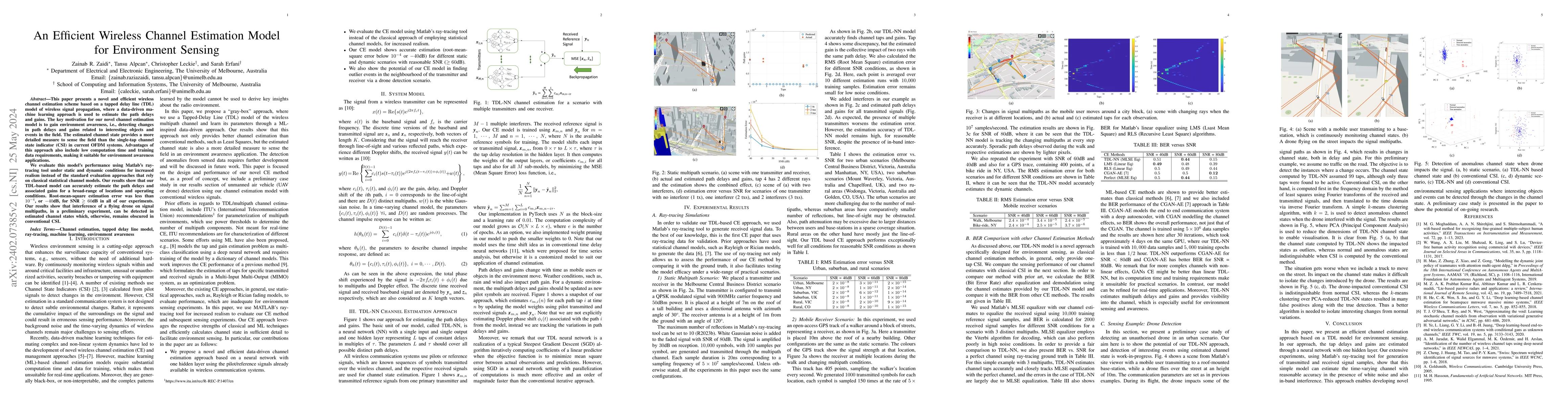 Thumbnail for An Efficient Wireless Channel Estimation Model for Environment Sensing