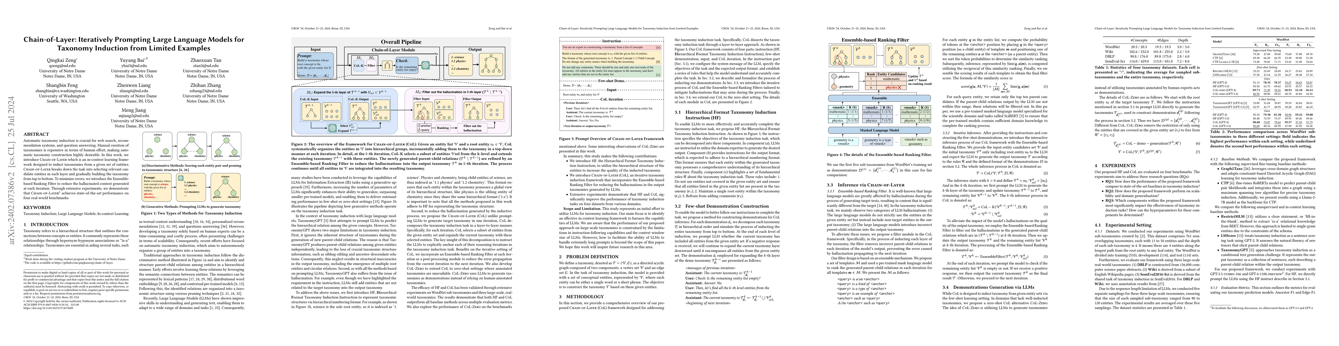 Thumbnail for Chain-of-Layer: Iteratively Prompting Large Language Models for Taxonomy
  Induction from Limited Examples
