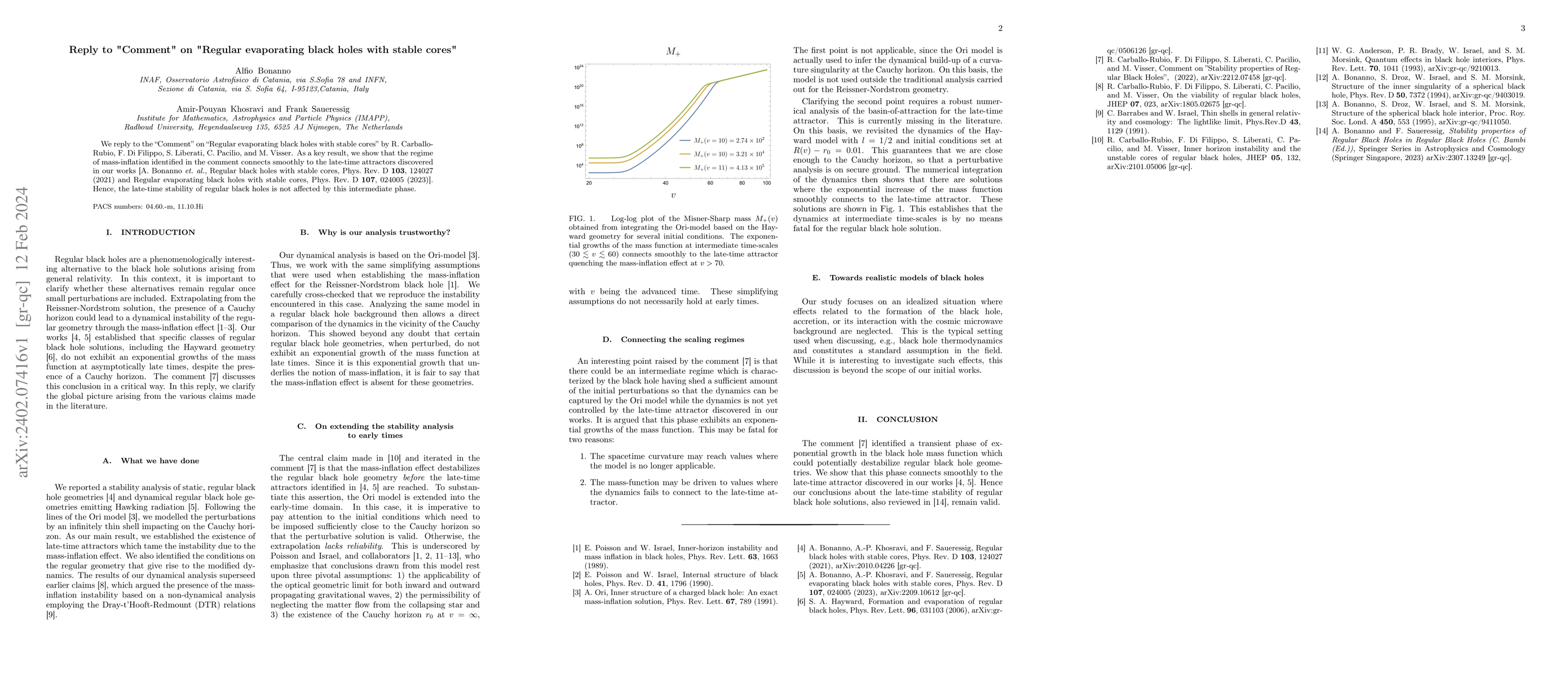 Thumbnail for Reply to "Comment" on "Regular evaporating black holes with stable
  cores"