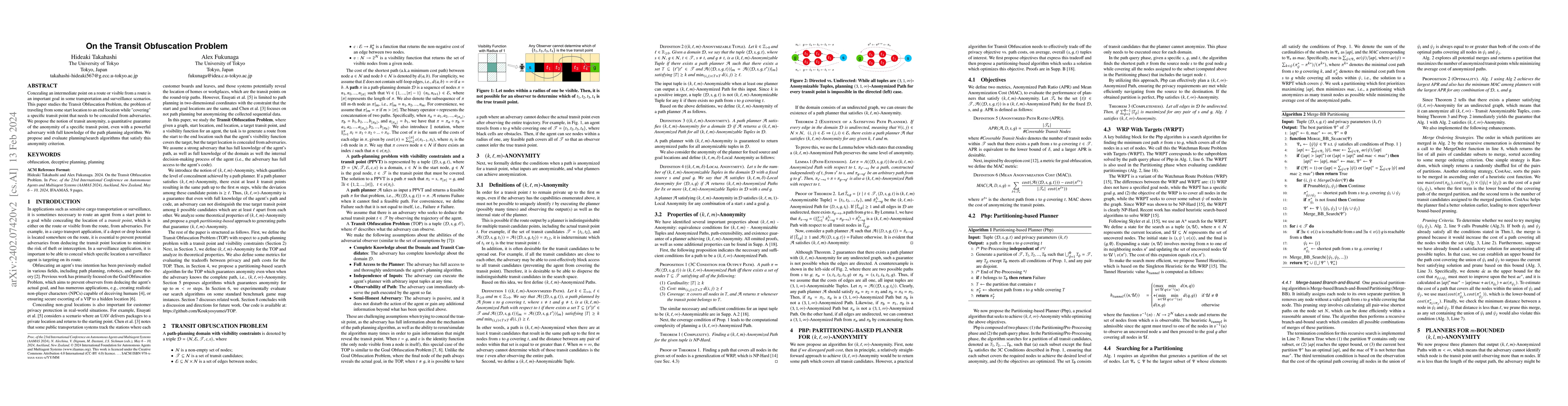 Thumbnail for On the Transit Obfuscation Problem