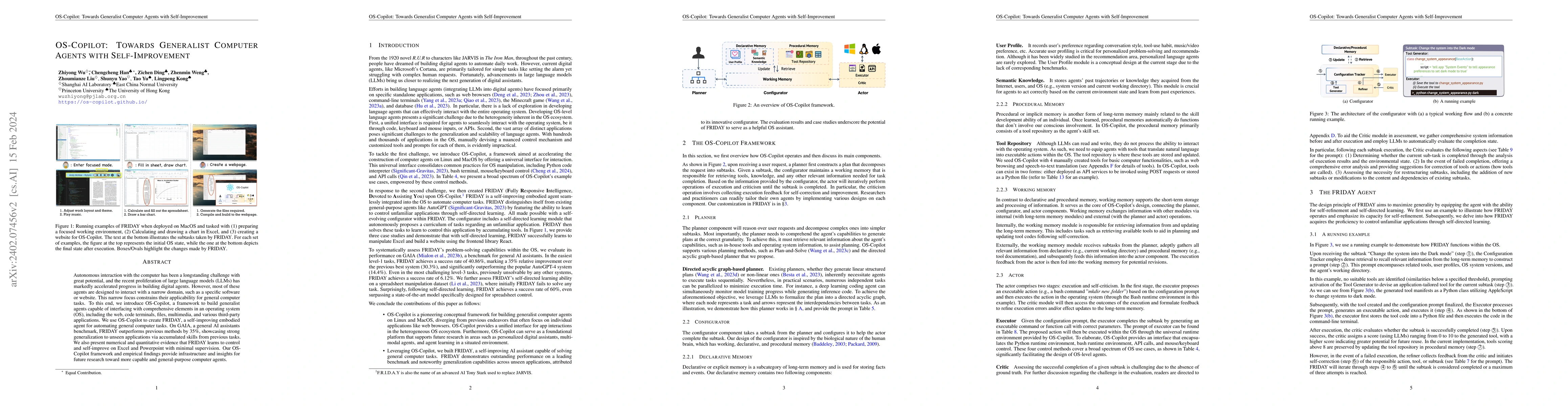 Thumbnail for OS-Copilot: Towards Generalist Computer Agents with Self-Improvement