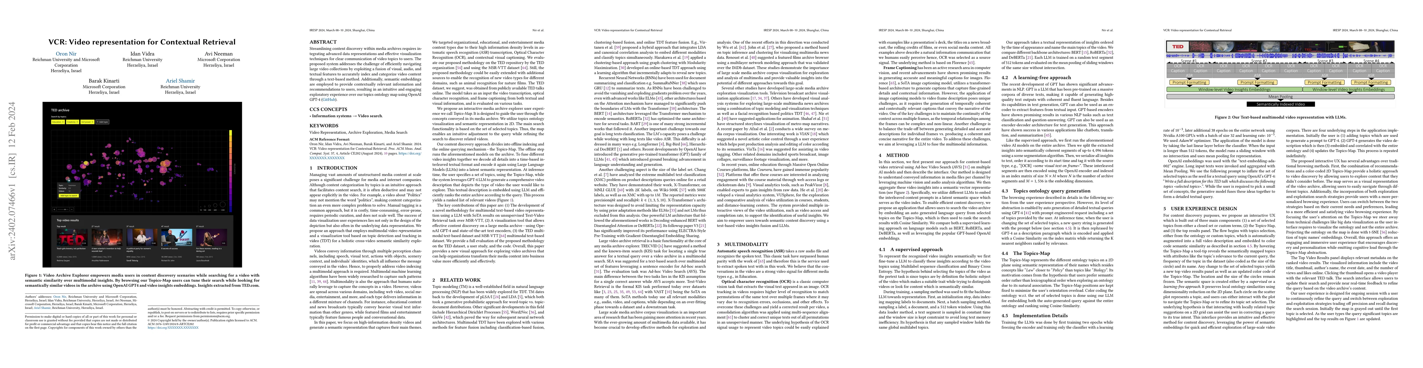 Thumbnail for VCR: Video representation for Contextual Retrieval