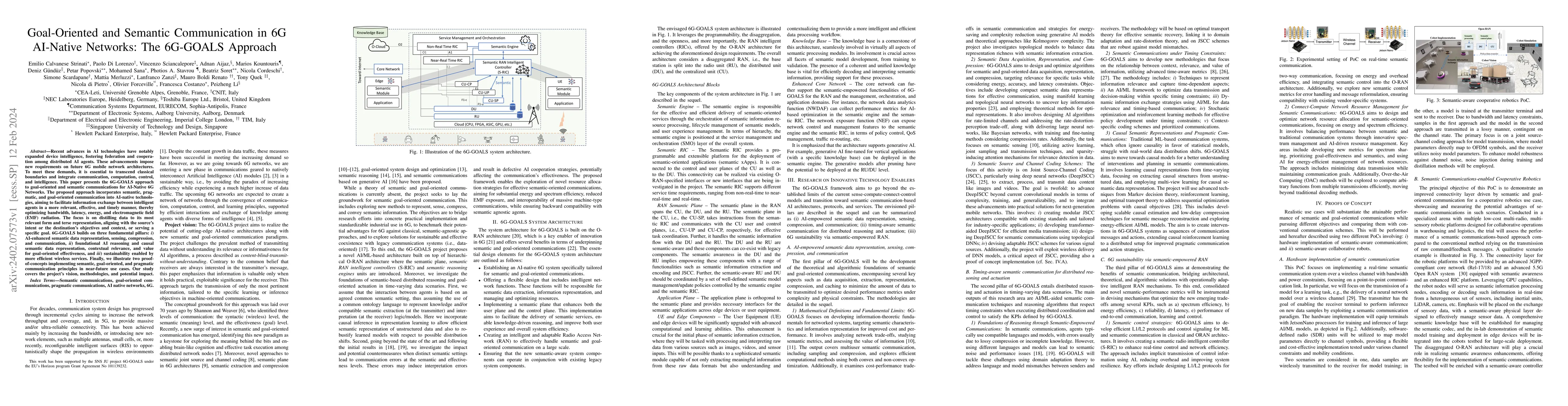 Thumbnail for Goal-Oriented and Semantic Communication in 6G AI-Native Networks: The
  6G-GOALS Approach