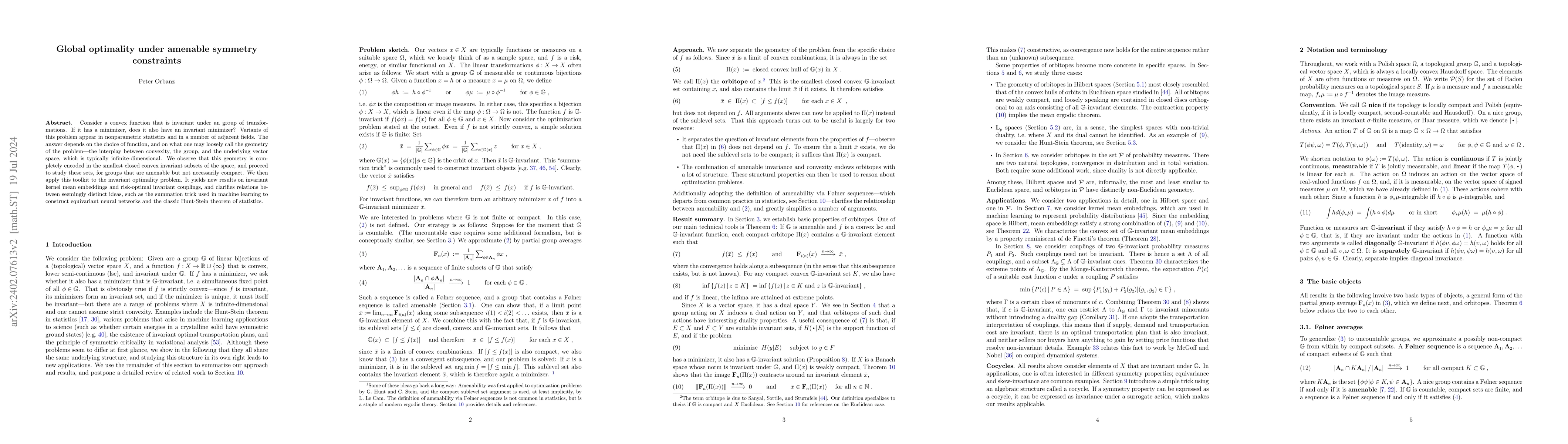 Thumbnail for Global optimality under amenable symmetry constraints