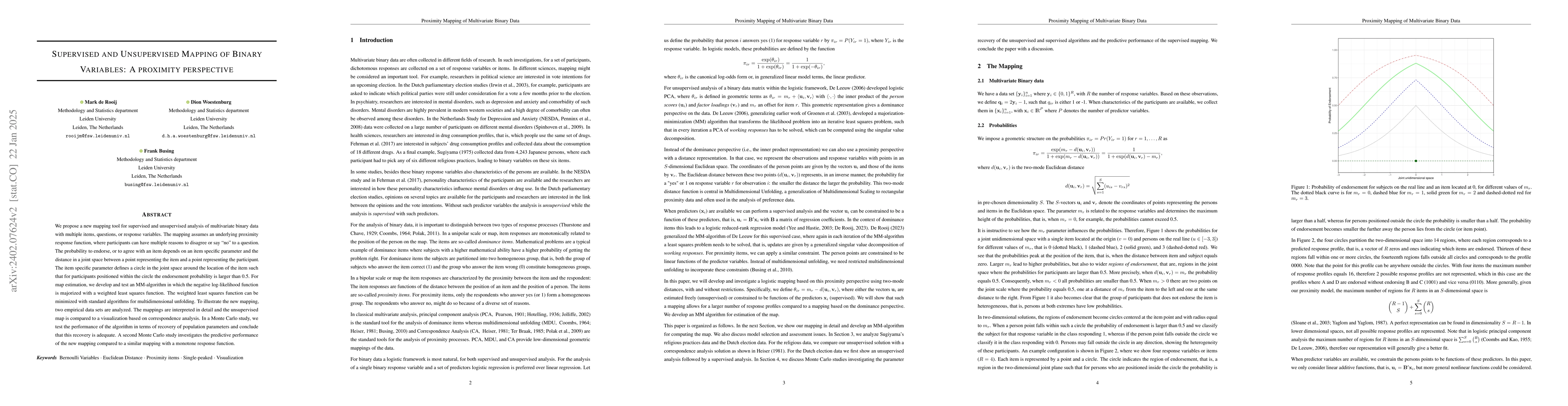 Thumbnail for Supervised and Unsupervised Mapping of Binary Variables: A proximity
  perspective