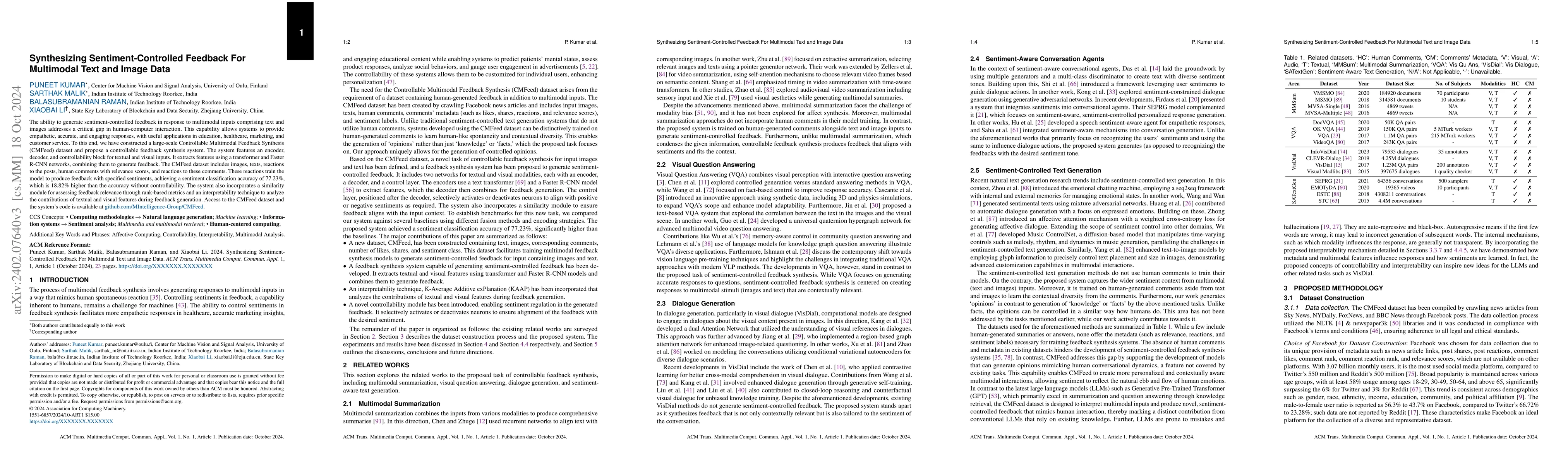 Thumbnail for CMFeed: A Benchmark Dataset for Controllable Multimodal Feedback
  Synthesis