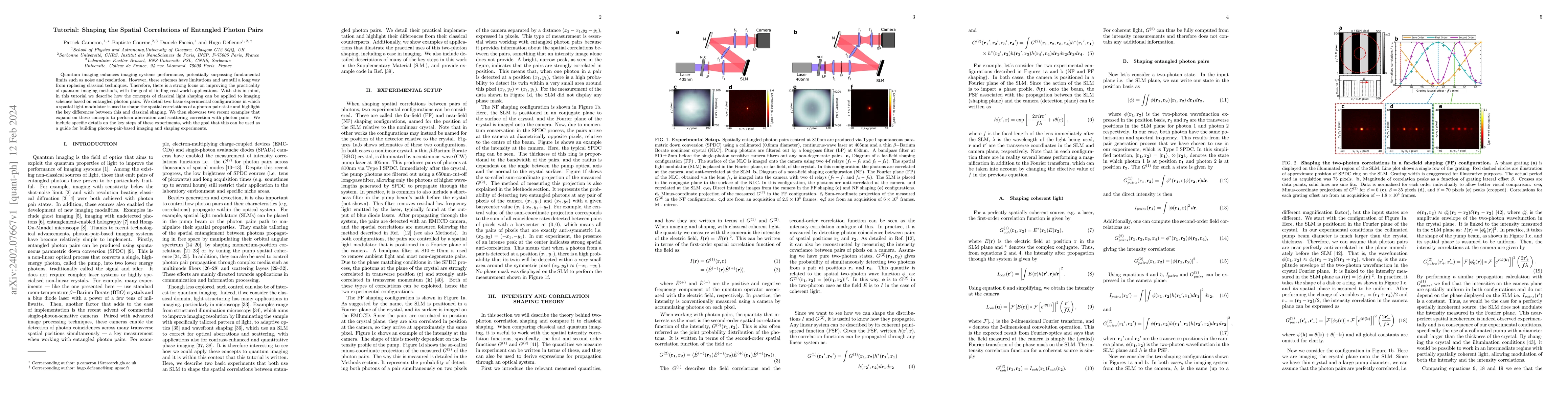 Thumbnail for Tutorial: Shaping the Spatial Correlations of Entangled Photon Pairs