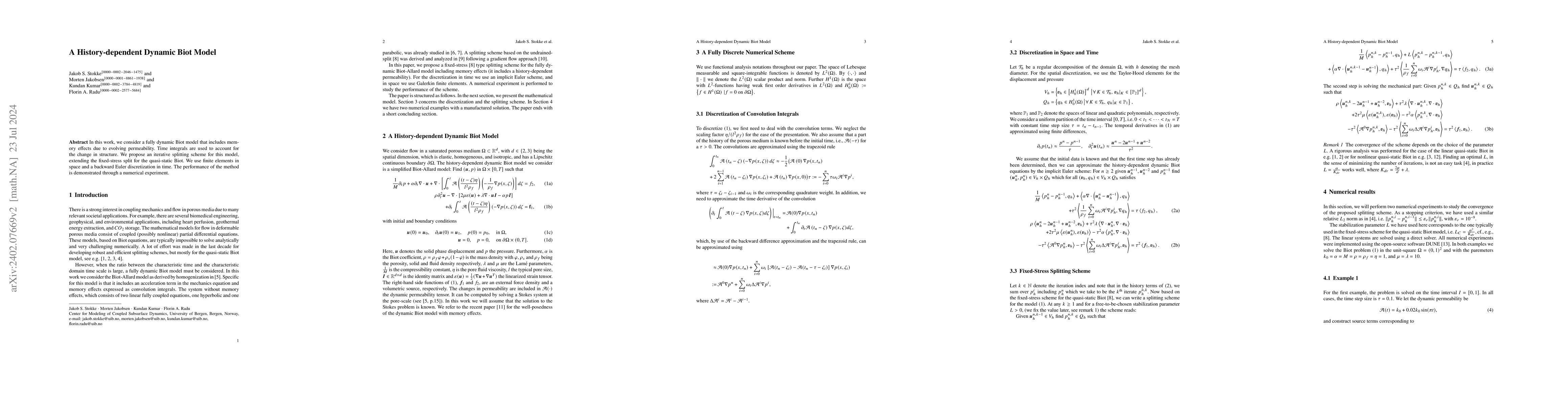 Thumbnail for A History-dependent Dynamic Biot Model