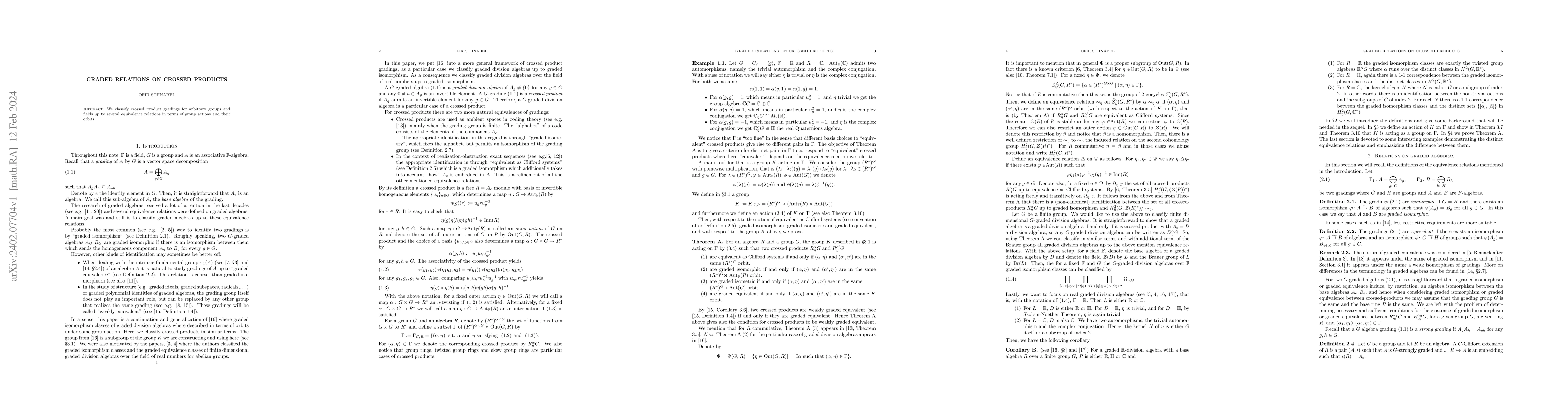 Thumbnail for Graded relations on crossed products