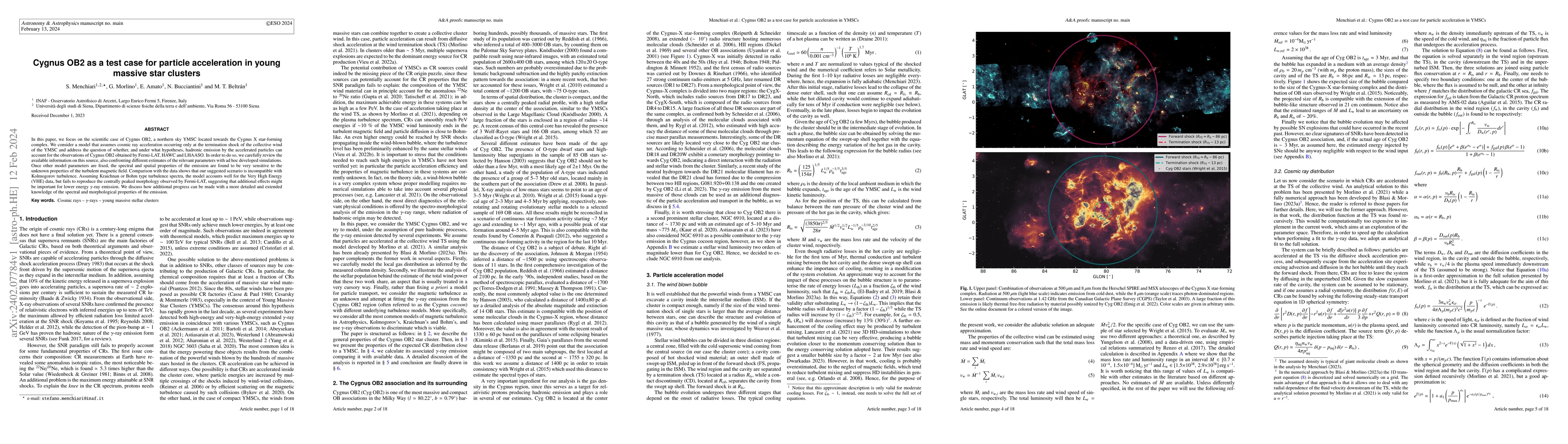 Thumbnail for Cygnus OB2 as a test case for particle acceleration in young massive
  star clusters