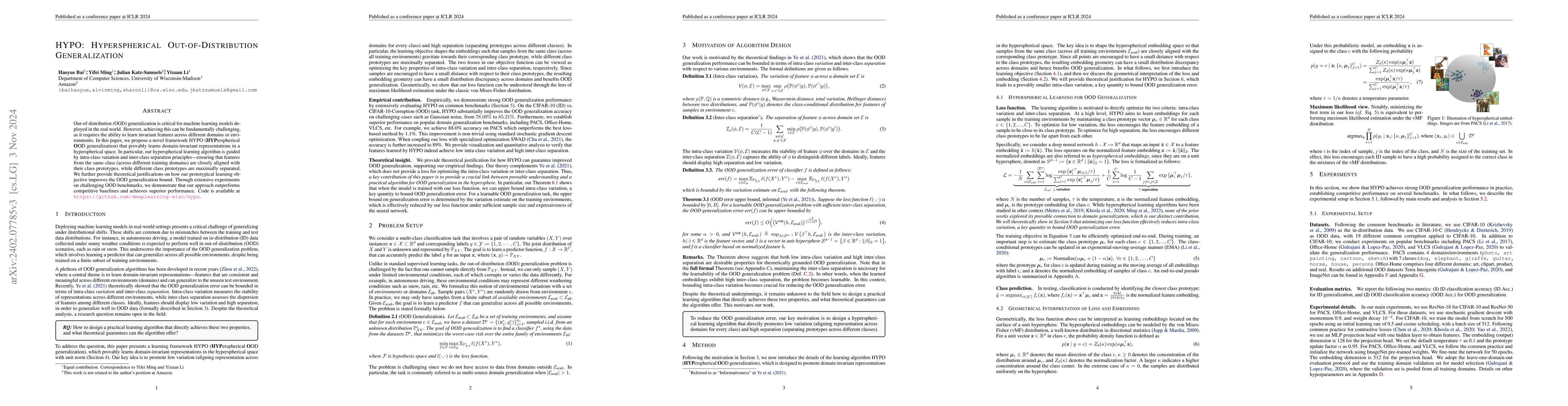 Thumbnail for HYPO: Hyperspherical Out-of-Distribution Generalization