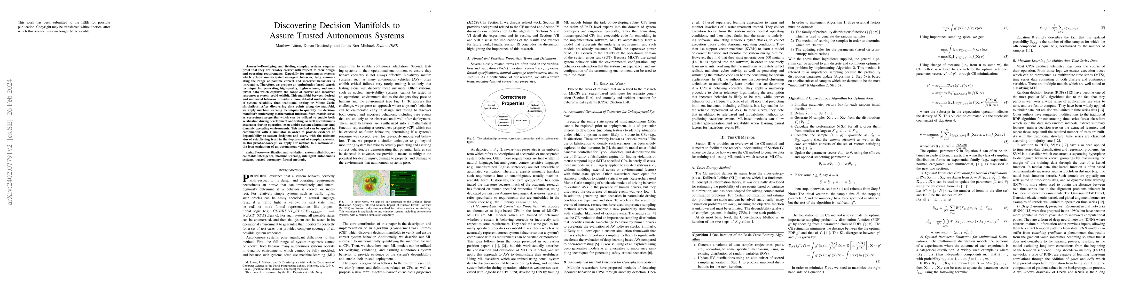 Thumbnail for Discovering Decision Manifolds to Assure Trusted Autonomous Systems