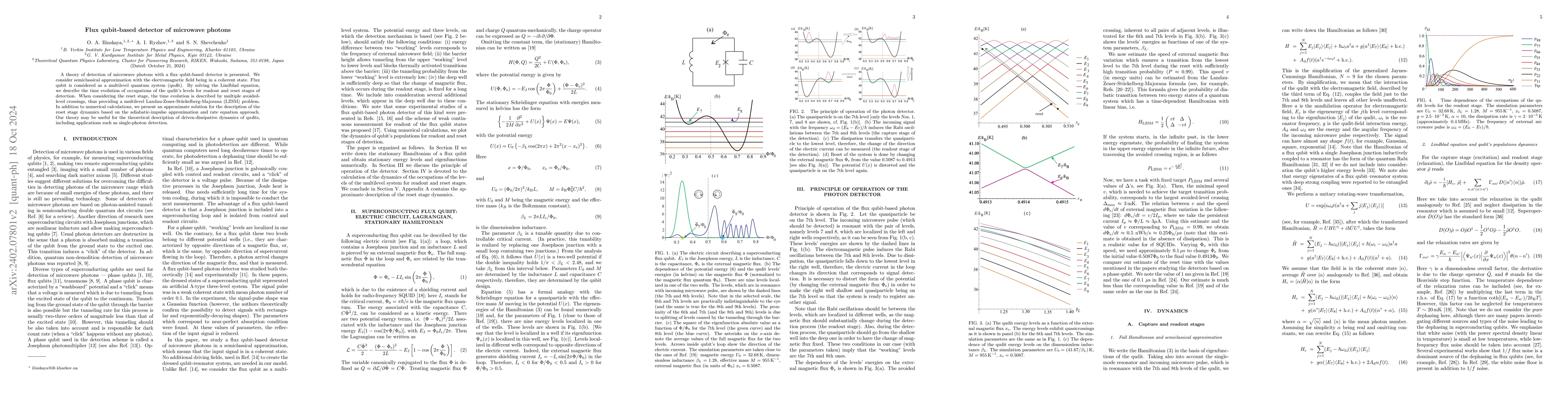 Thumbnail for Flux qubit-based detector of microwave photons