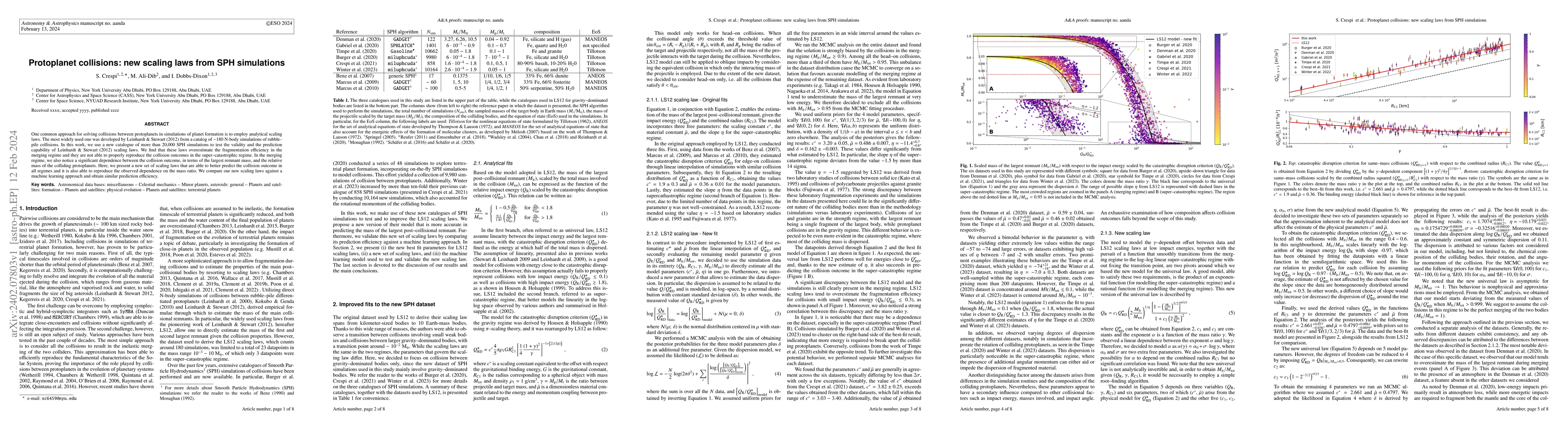 Thumbnail for Protoplanet collisions: new scaling laws from SPH simulations